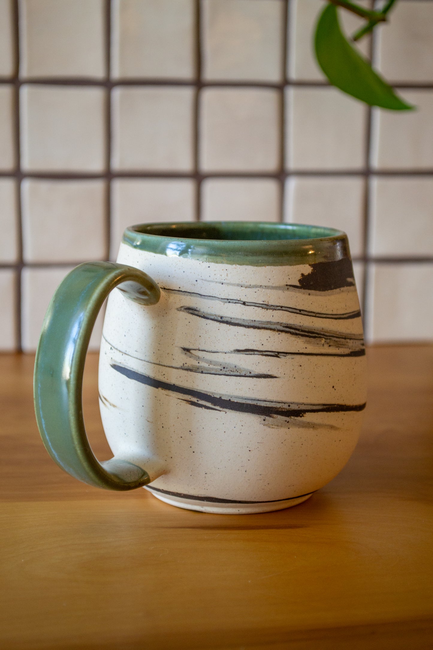 DISCOUNTED 25% off: Marbled Stoneware Mug | Approx. 16 oz. | Zebra Collection