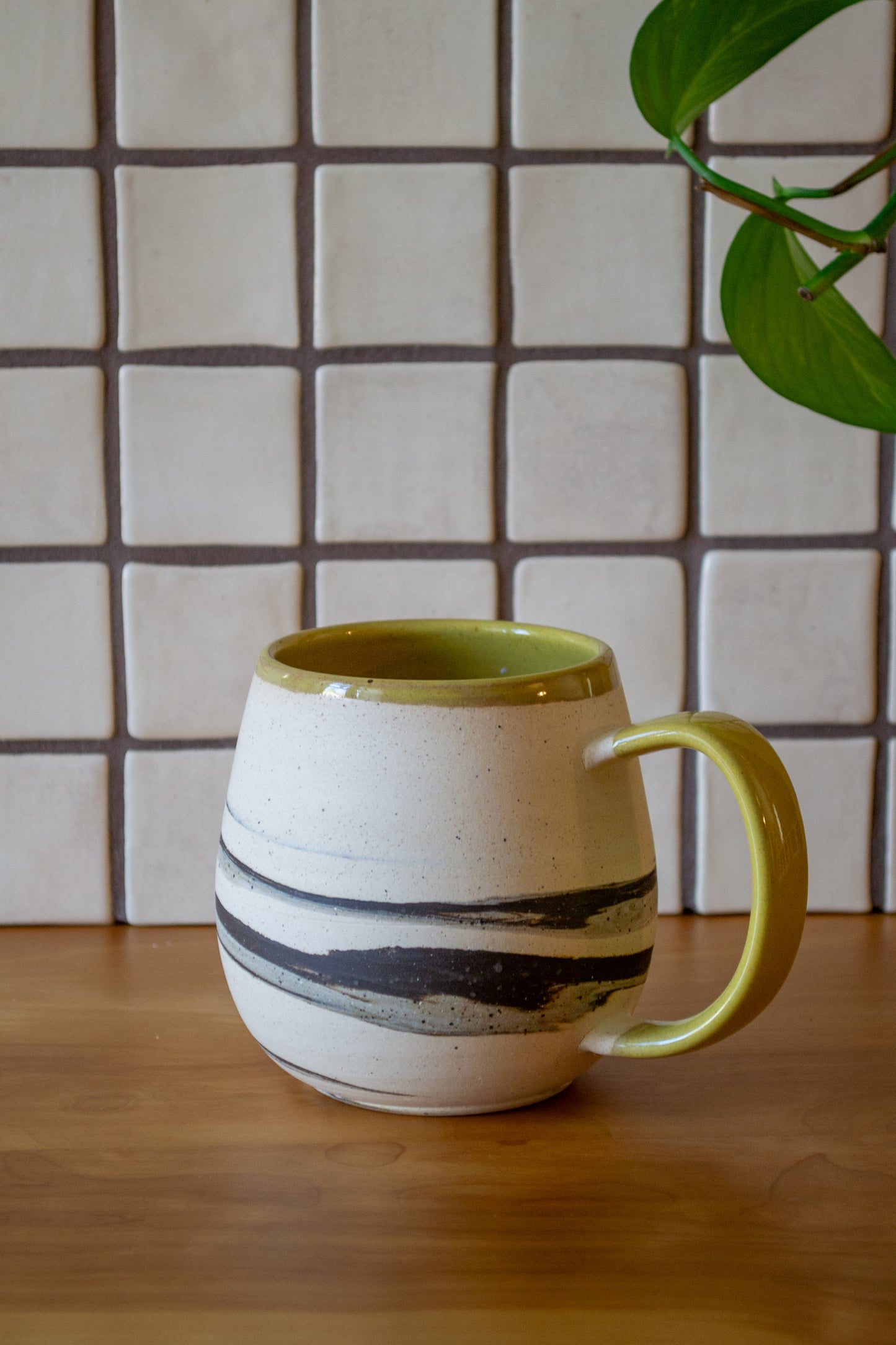 DISCOUNTED 25% off: Marbled Stoneware Mug | Approx. 16 oz. | Zebra Collection