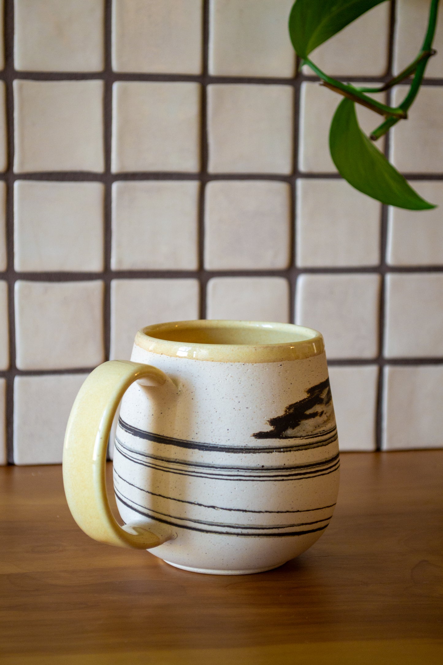 DISCOUNTED 25% off: Marbled Stoneware Mug | Approx. 16 oz. | Zebra Collection