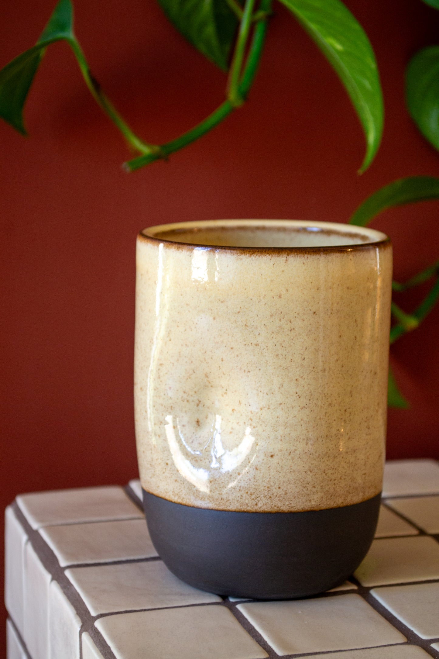 Stoneware "Thumbler" | 18-20 oz. | Butter Yellow | Cup with Thumb Indent