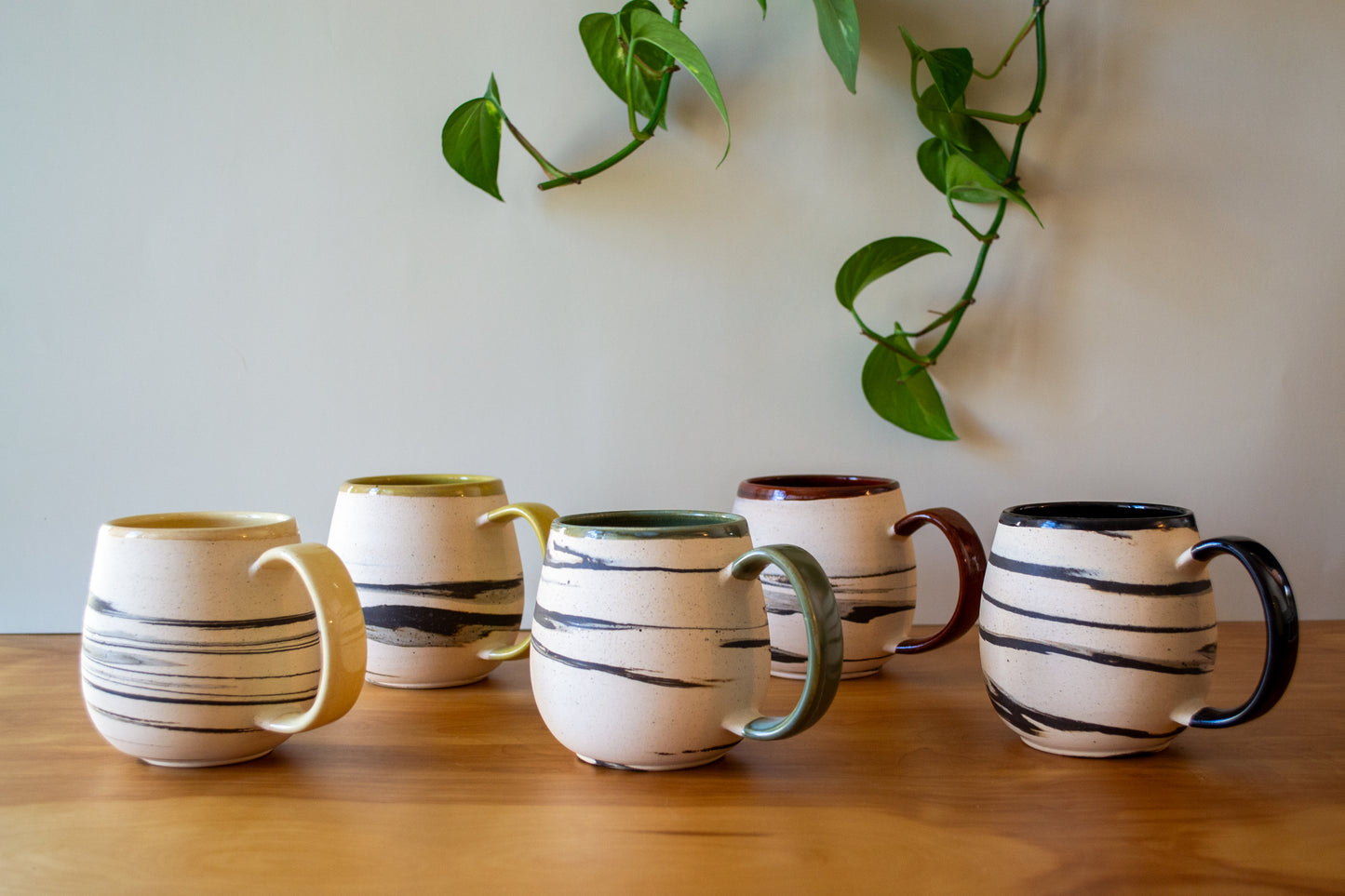 DISCOUNTED 25% off: Marbled Stoneware Mug | Approx. 16 oz. | Zebra Collection