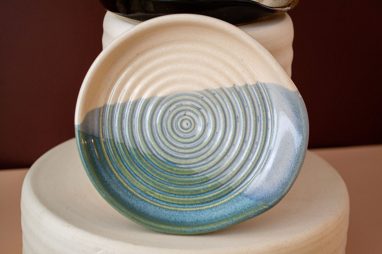 Ceramic Two-Toned Spoon Rest