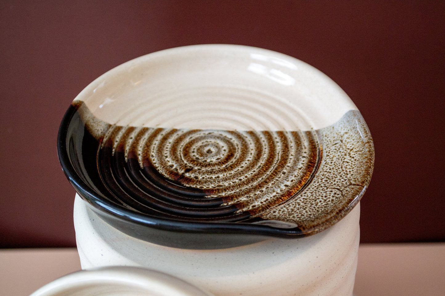 Ceramic Two-Toned Spoon Rest