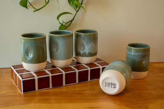 Stoneware "Thumbler" | 18-20 oz. | Smokey Mountain Mist | Cup with Thumb Indent