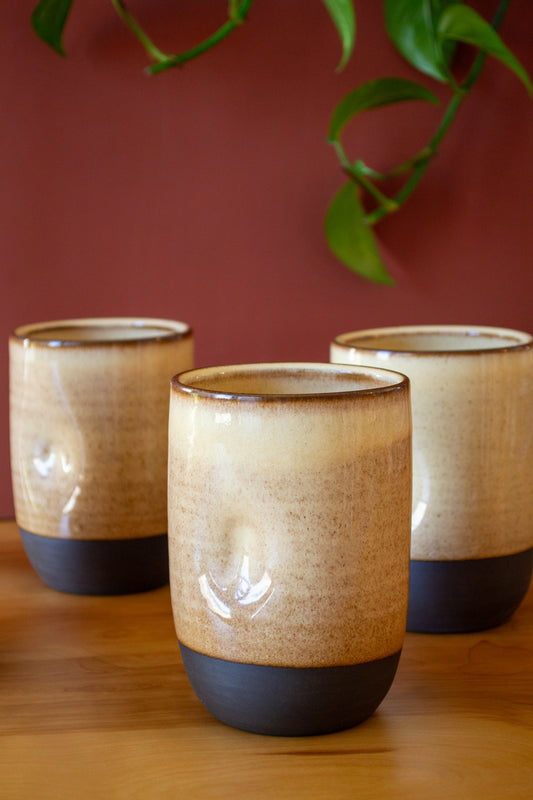 Stoneware "Thumbler" | 18-20 oz. | Butter Yellow | Cup with Thumb Indent
