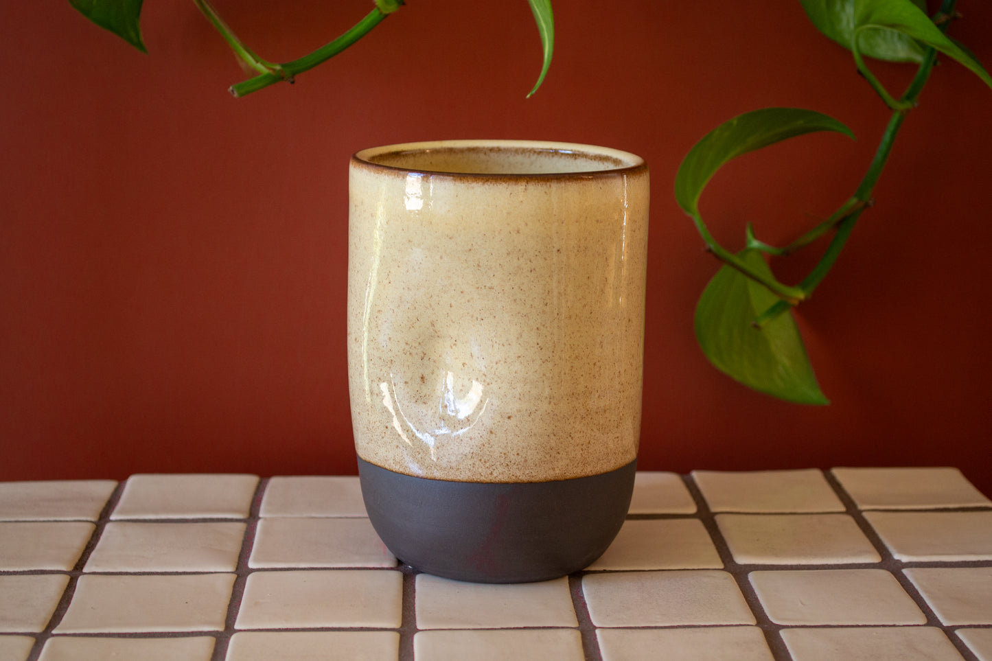 Stoneware "Thumbler" | 18-20 oz. | Butter Yellow | Cup with Thumb Indent